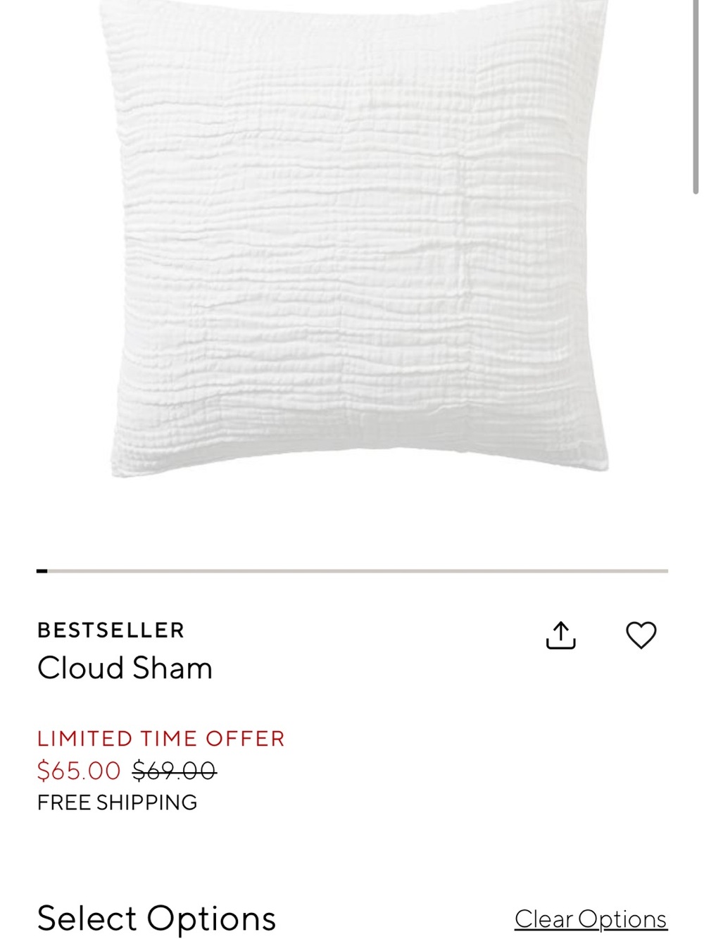3 Pottery Barn Euro Cloud Sham White Quilted